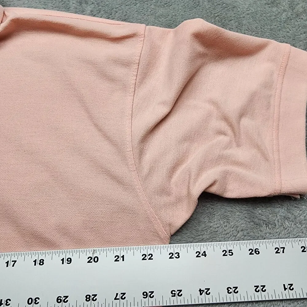 Polo Ralph Lauren Mens XXL Pink Polo VTG USA Made 100% Cotton Pony Logo Flaw